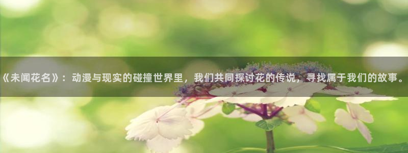 age动漫官网在线入口：《未闻花名》：动漫与现实的碰撞世界里，我们共同探讨花的传说，寻找属于我们的故事。