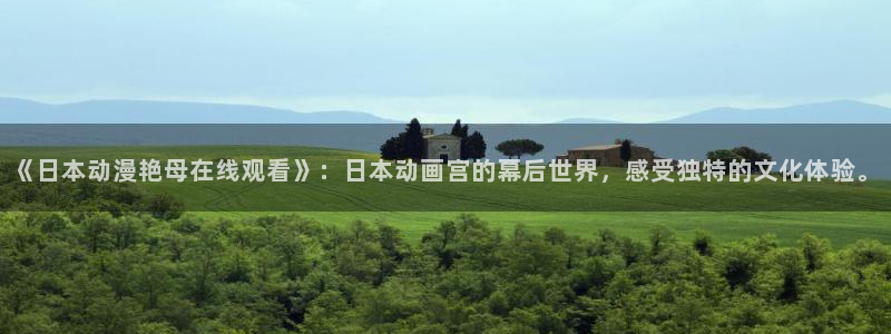 age动漫网上看：《日本动漫艳母在线观看》：日本动画宫的幕后世界，感受独特的文化体验。